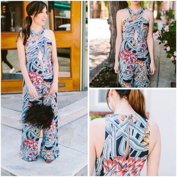 Mara Hoffman Pants - Mara Hoffman Herbarium Romper Tropical Jumpsuit size 10